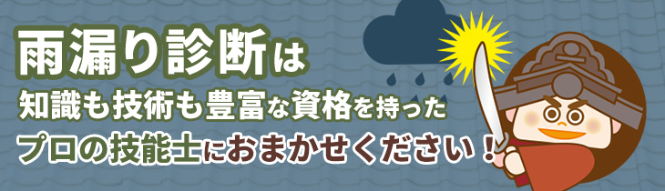 プロにおまかせ！雨漏り無料診断