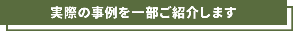 実際の事例を一部ご紹介します
